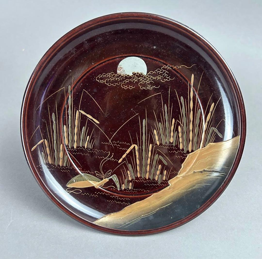 漆器皿10まいセット 金箔装飾 木箱付き