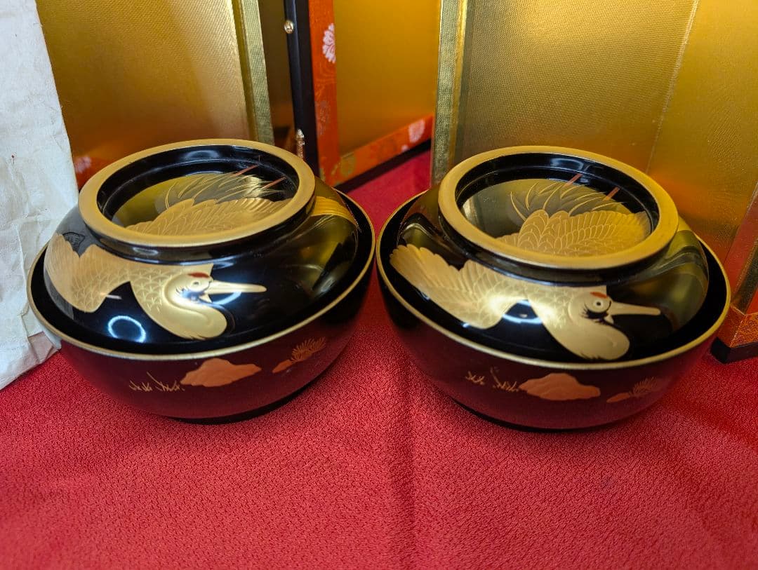 「こちらは専用出品です」明治時代 輪島塗 金蒔絵 椀 2客