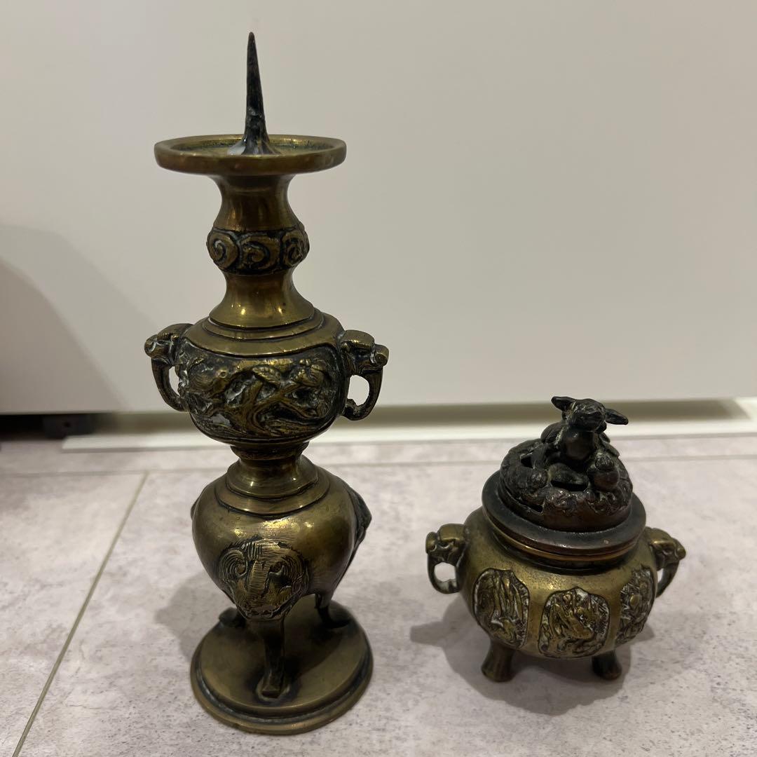 真鍮製仏事用香炉セット - メルカリ