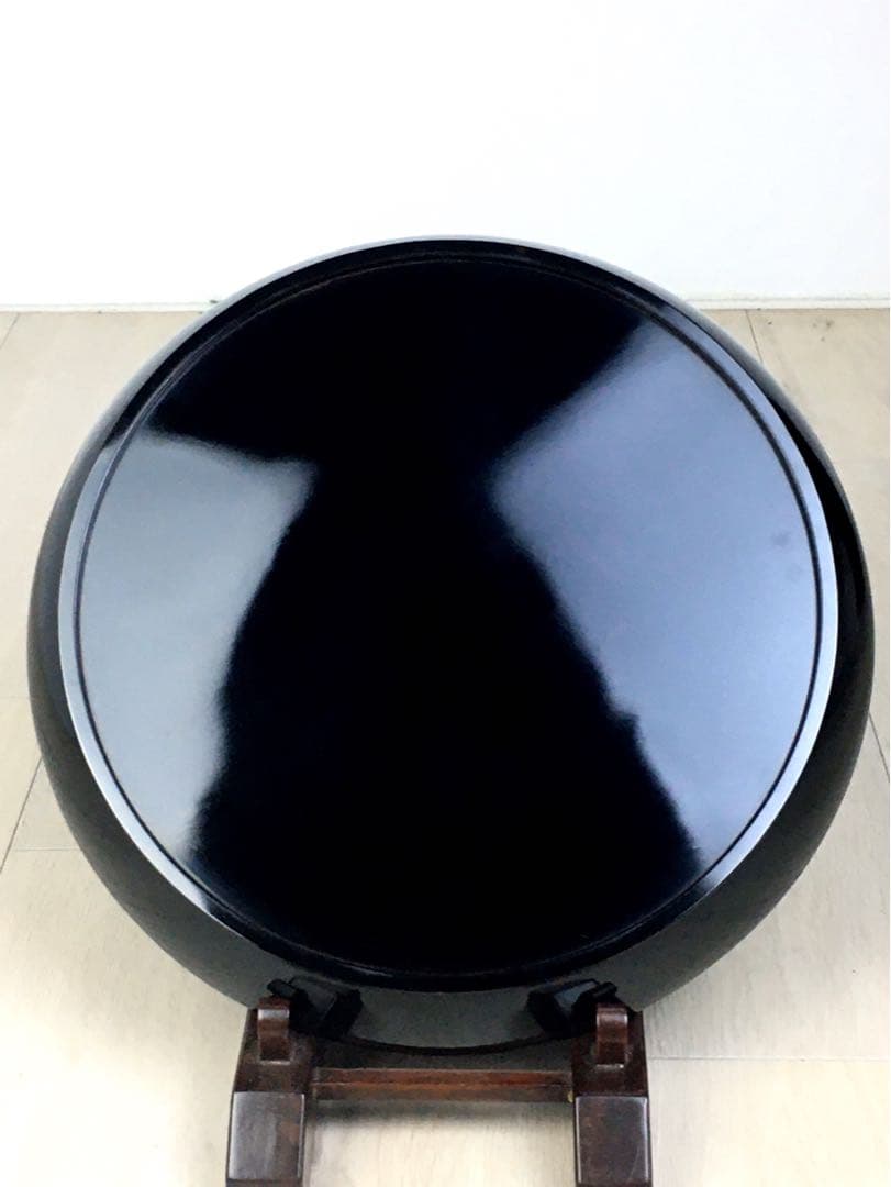 S226八卦盆 真塗 螺鈿 茶道具