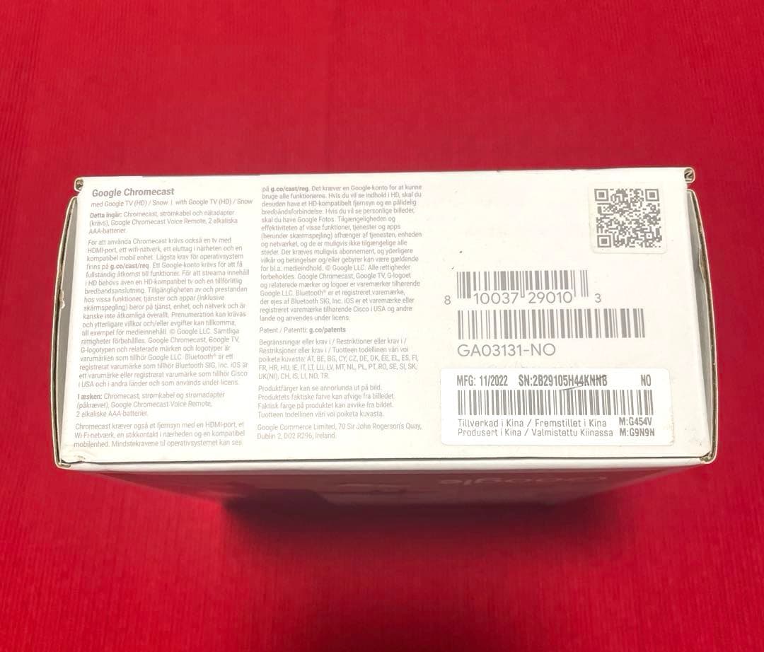 海外仕様 Google Chromecast with Google TV HD Chromecast with