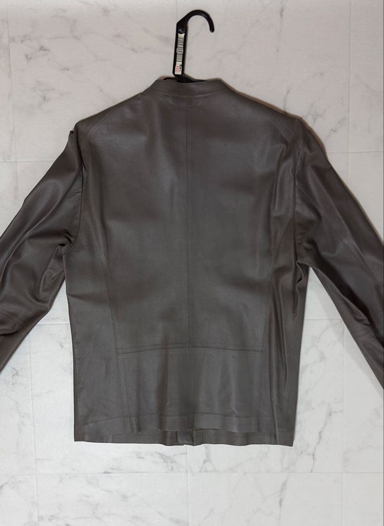 D/him ラム ライダースジャケット 48 グレー メンズ