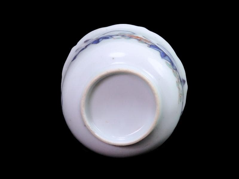 古伊万里 染錦 朝顔の図 向付 猪口 2客 E147AS-fbrg