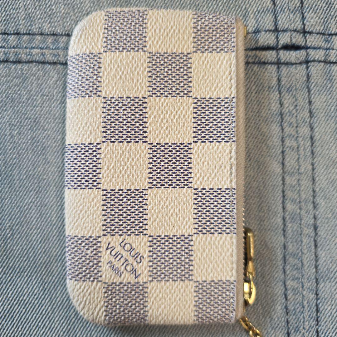 【Iza】 小銭入れ ダミエ アズール ポシェットクレ 中古品