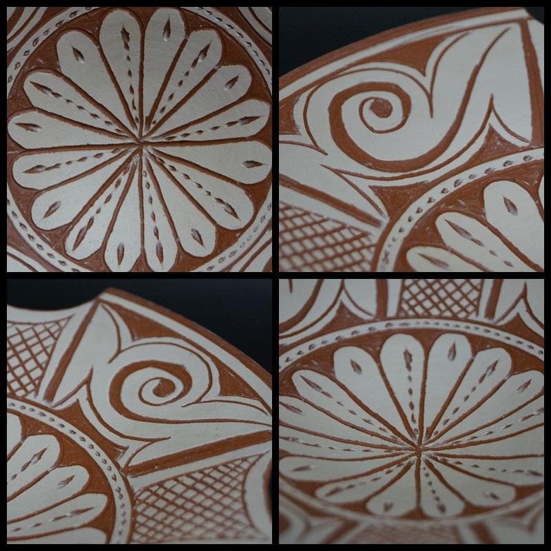 ブルガリア タルノヴォ作家ニーナ造 壁掛けデザイン皿2枚セット