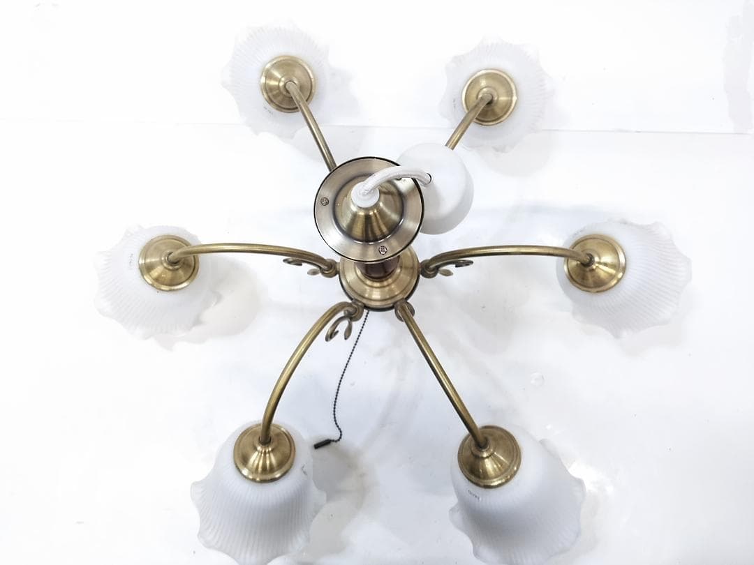 コイズミ BAE5601 アンティーク調 シャンデリア 照明器具 6灯☆