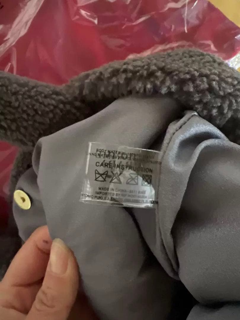 限定品プラダノベルティフリースハンドバッグ ダークグレー