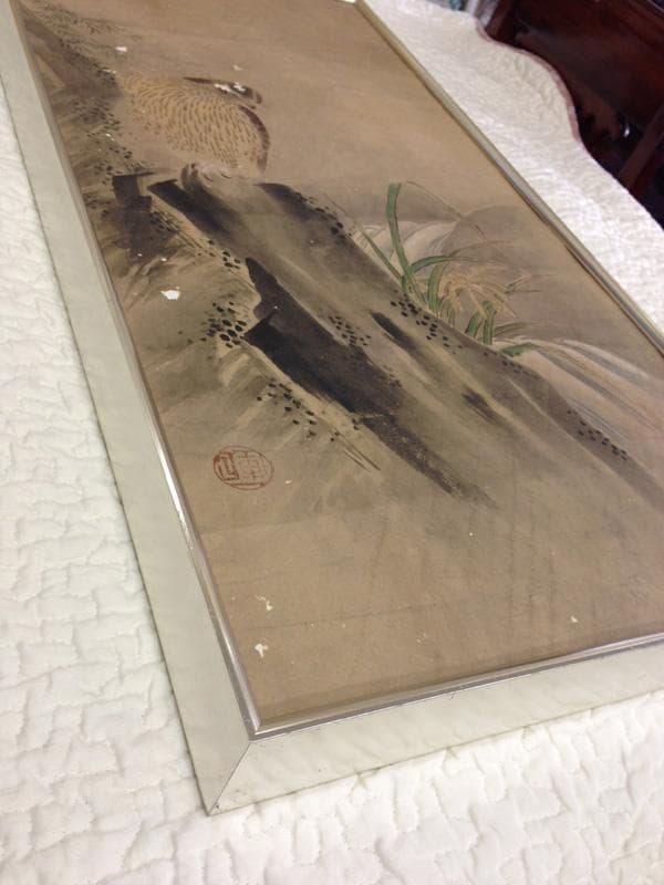 ☆古美術！ 曾我蕭白(曽我蕭白) 朱印 [ 暉一 ] 鷹と蘭図 - メルカリ