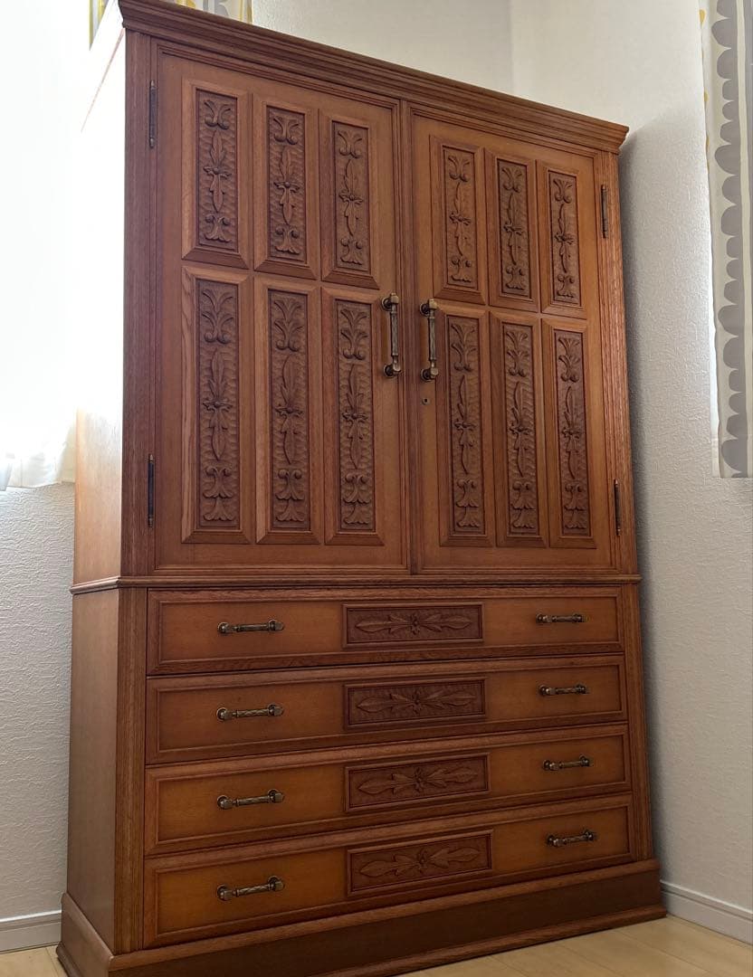 着物箪笥　婚礼箪笥　和たんす　彫刻 着物箪笥婚礼箪笥和たんす彫刻