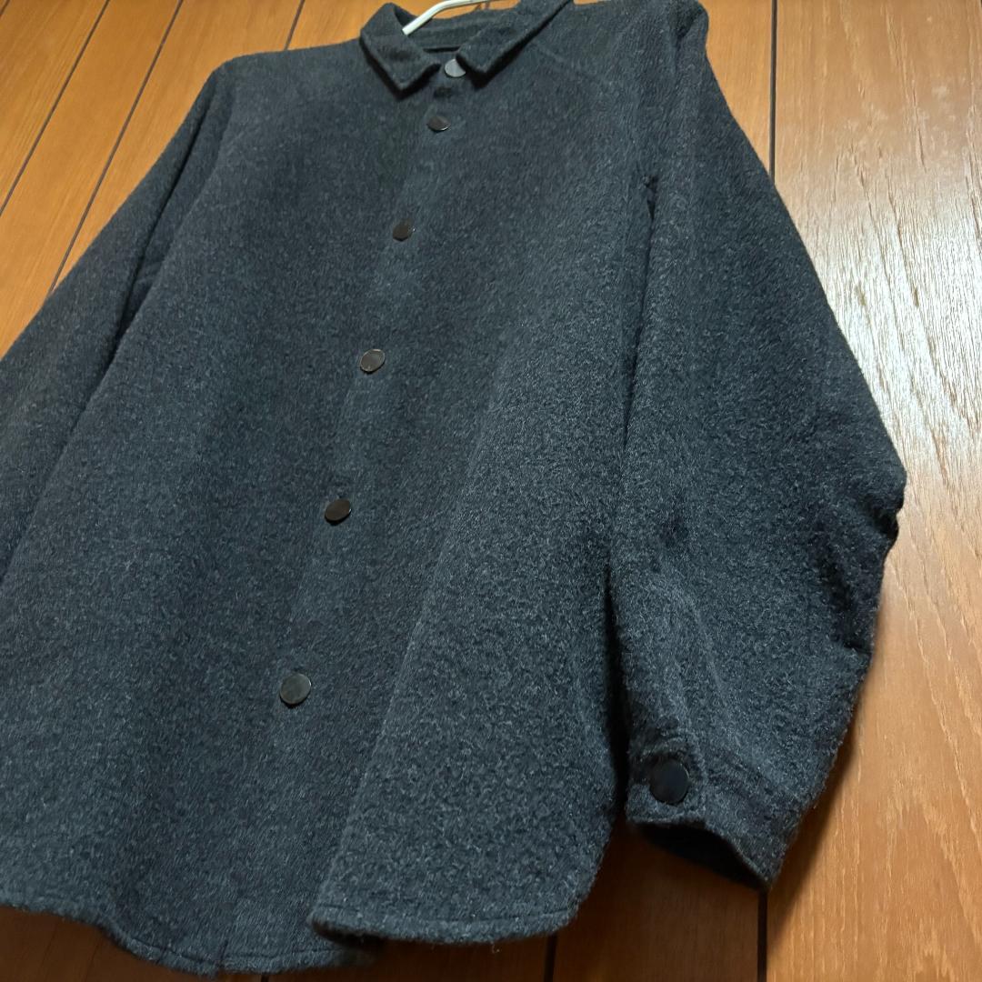 MITTAN ウールシルクキャメルシャツ 濃灰 サイズ3