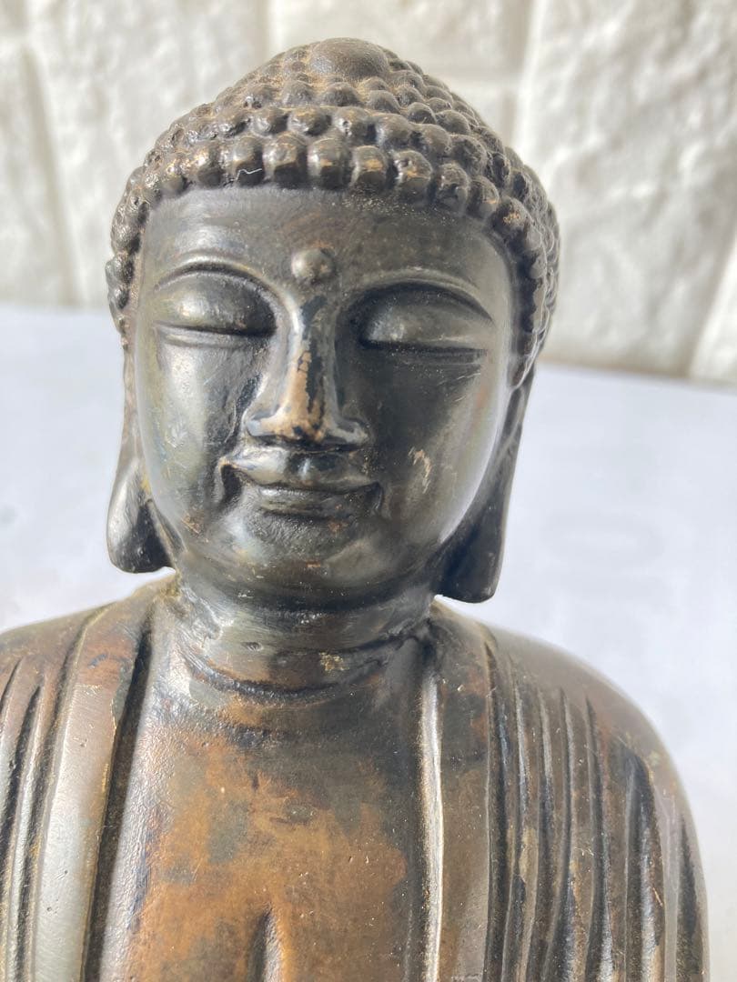 古仏像，古銅製，「貞觀年製」在銘