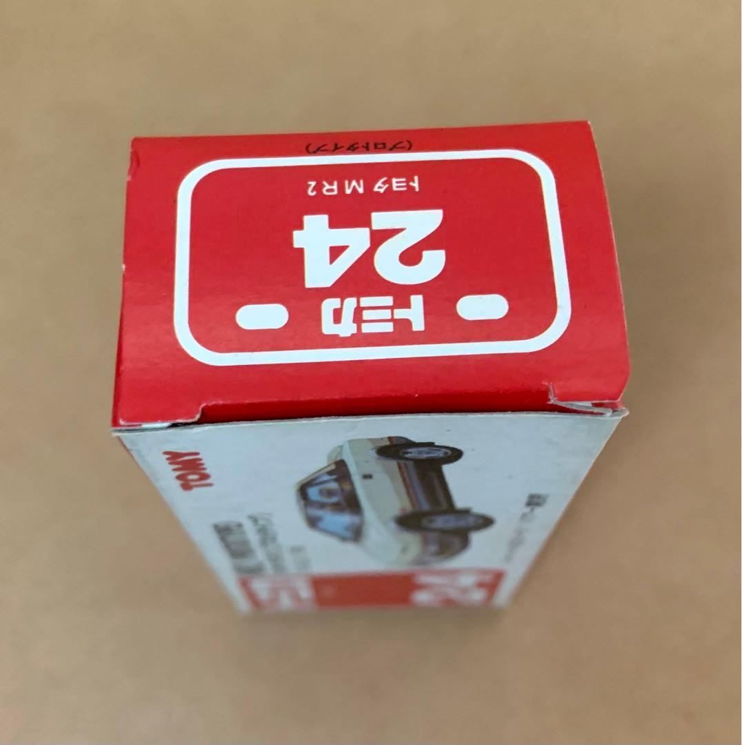 赤箱　トミカ24　トヨタ MR2 プロトタイプ　日本製　ホワイト　シート赤