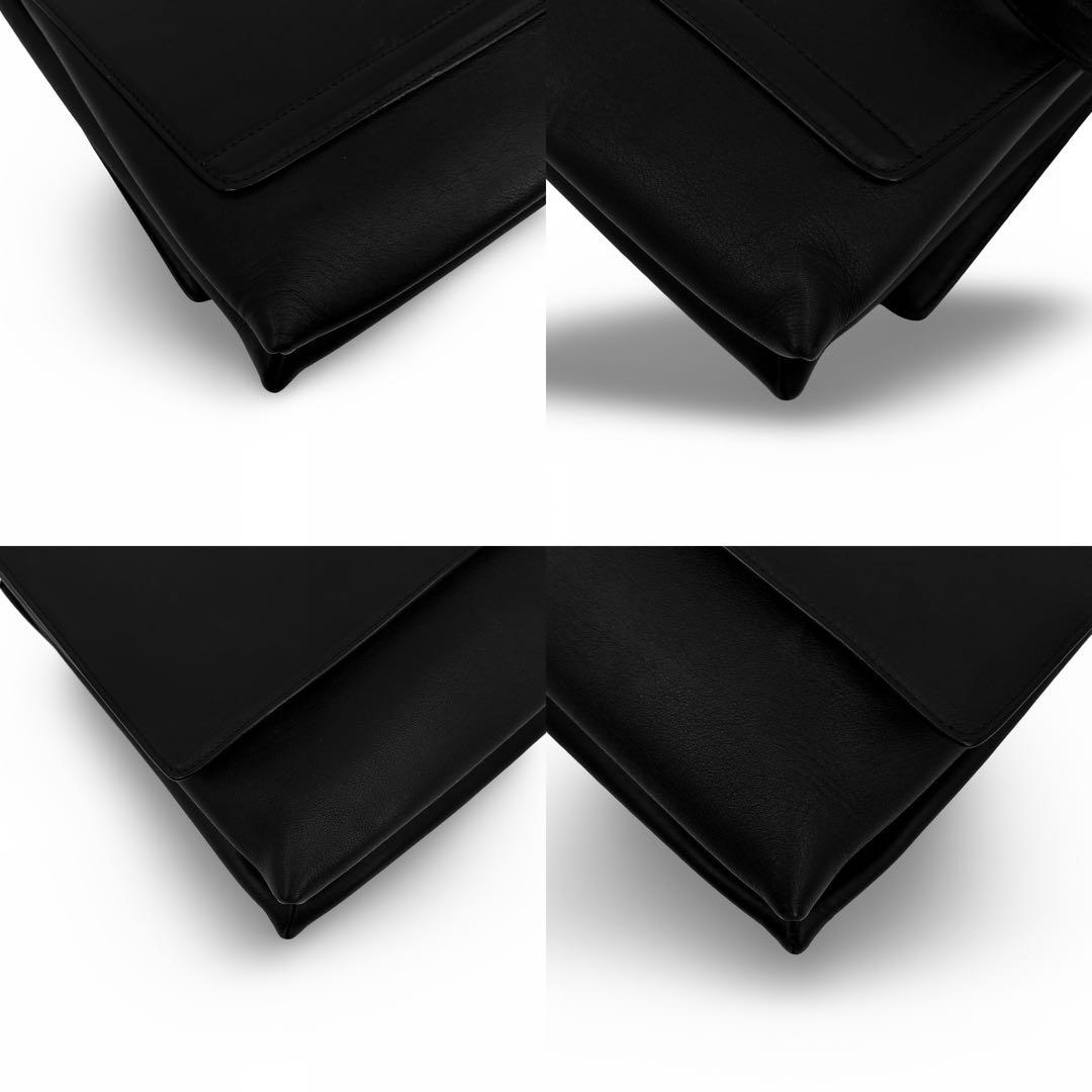 極美品】ジルサンダー チェーン ショルダーバッグ レザー ロゴ　肩掛け 黒