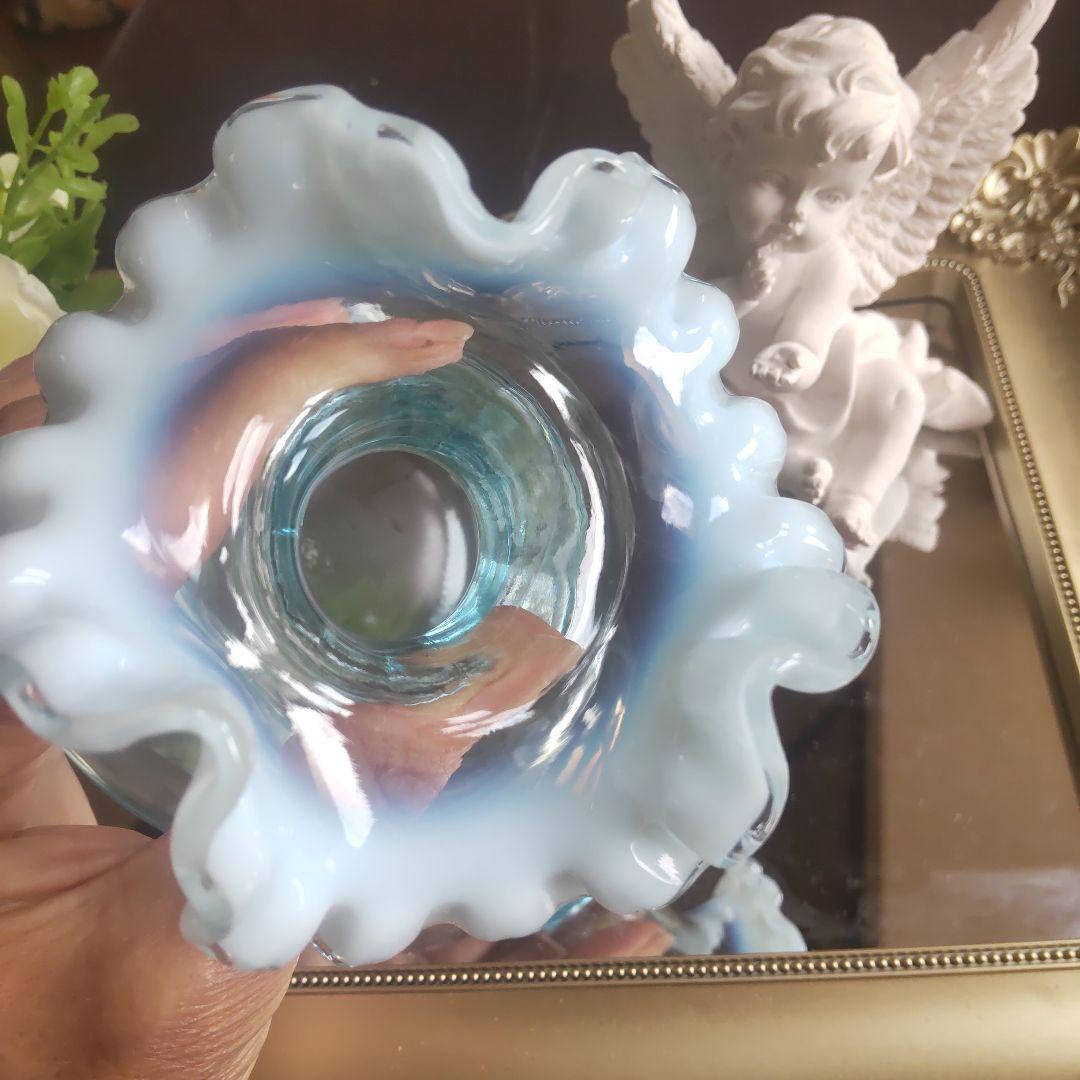 お値下げ】フェントン ラッフル花瓶 フリル オパールセント