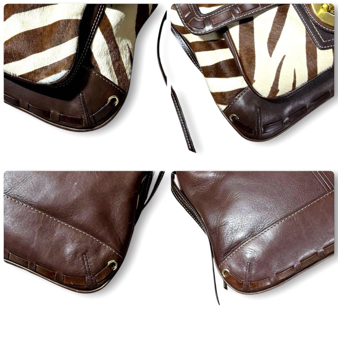 Y2K★コーチ ハラコレザー レガシー ショルダーバッグ ホーボー ターンロック