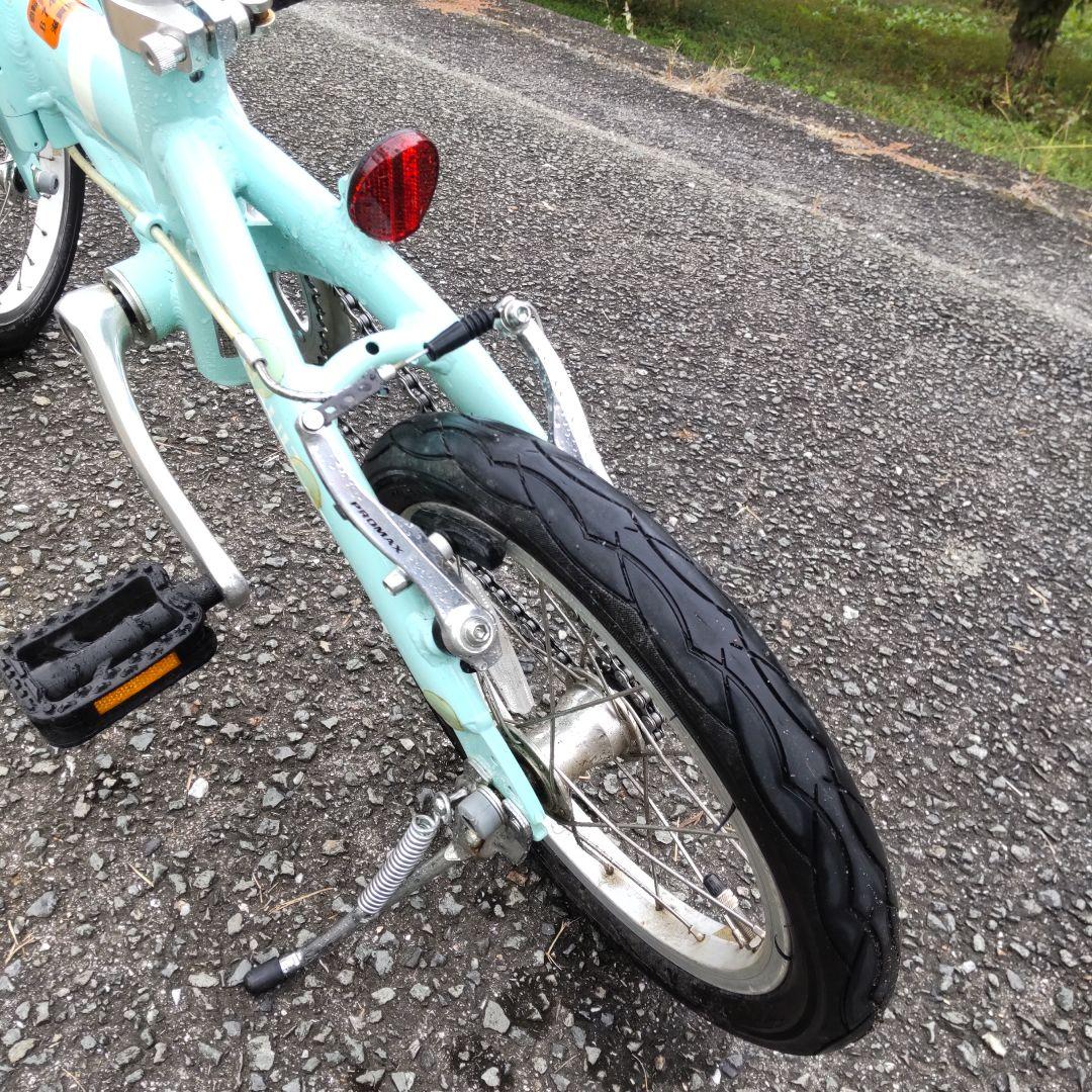 RENAULT 折りたたみ自転車 水色