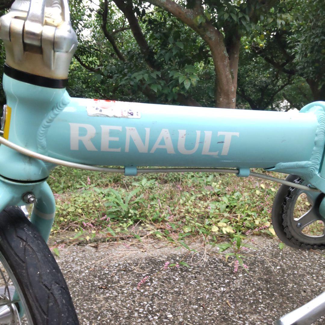 RENAULT 折りたたみ自転車 水色