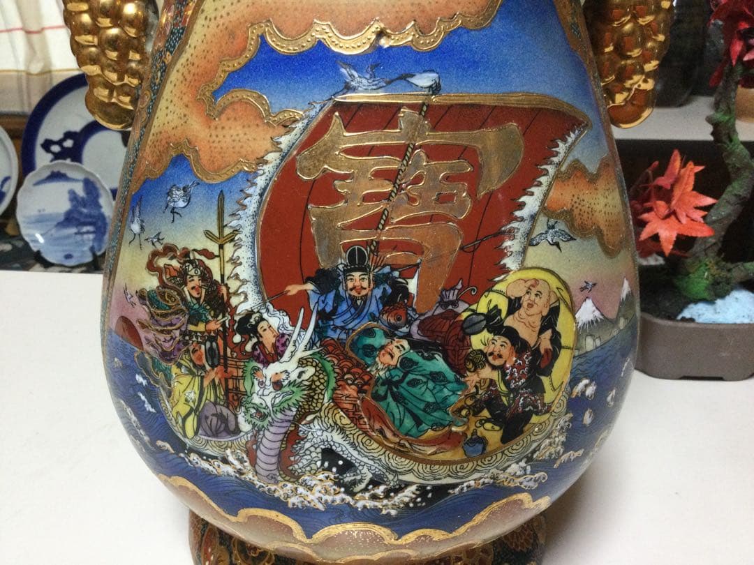 薩摩焼 大壺 置物 花瓶 飾り インテリア 伝統的な日本の陶器 楽天市場