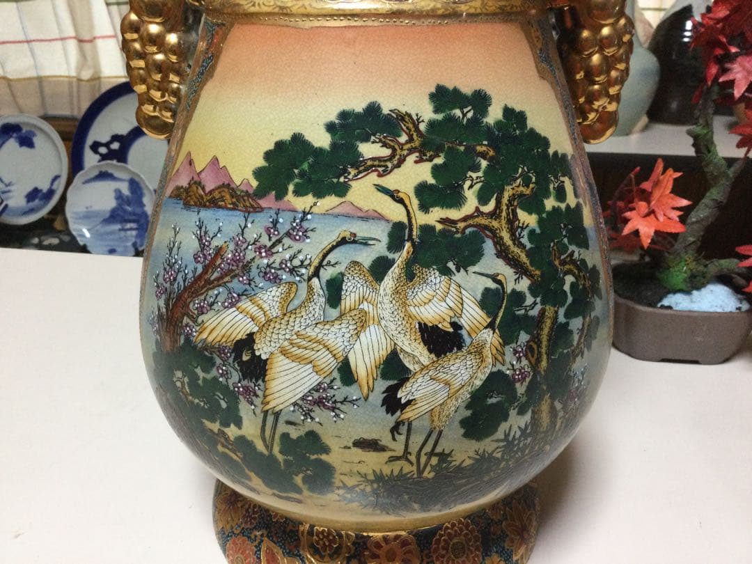 楽天市場】九谷 赤絵の通販 江戸 加賀国九谷造 赤絵灯籠型瓶 人物紋 高