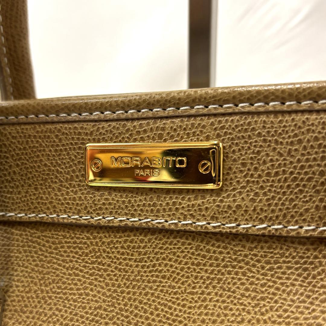 ☆希少カラー☆ モラビト　本革ターンロック　ハンドバッグ　トート　ゴールド金具