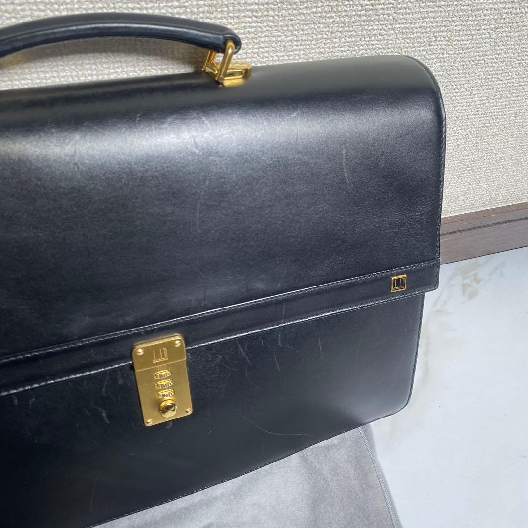 希少⭐︎ダンヒル 自立型ビジネスバッグ ブリーフケース オールレザー 布袋付き