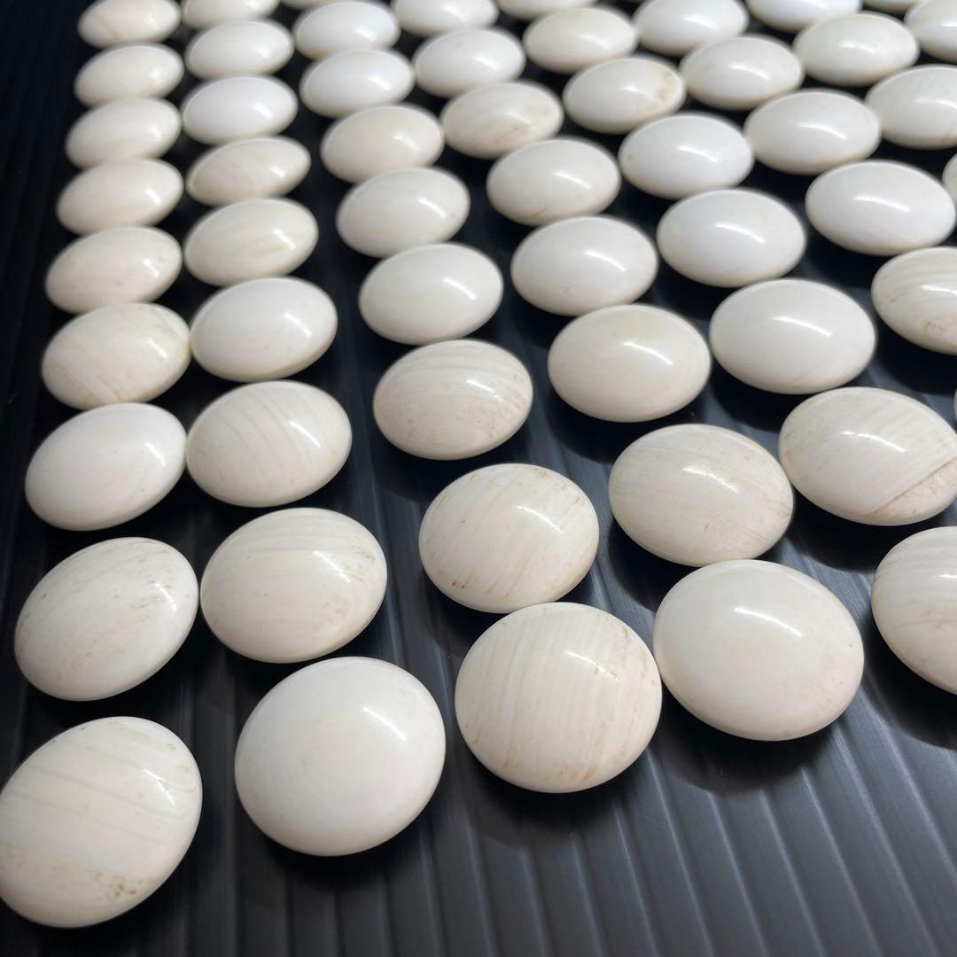 綺麗 蛤 はまぐり碁石 那智黒碁石 大碁笥 竹印 セット 割れ無し