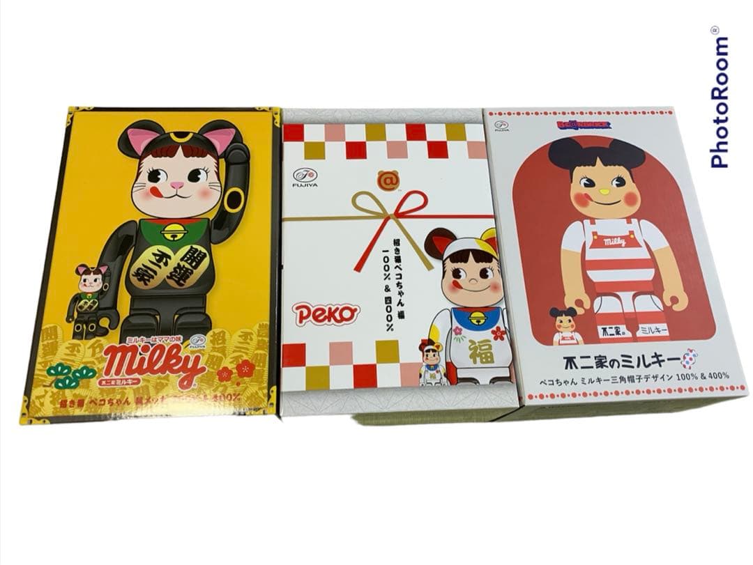 BE@RBRICK 【3セット】招き猫 ペコちゃん 100%&400% BE@RBRICK 【3セット】招き猫 ペコちゃん 100%&400% BE@RBRICK 【3