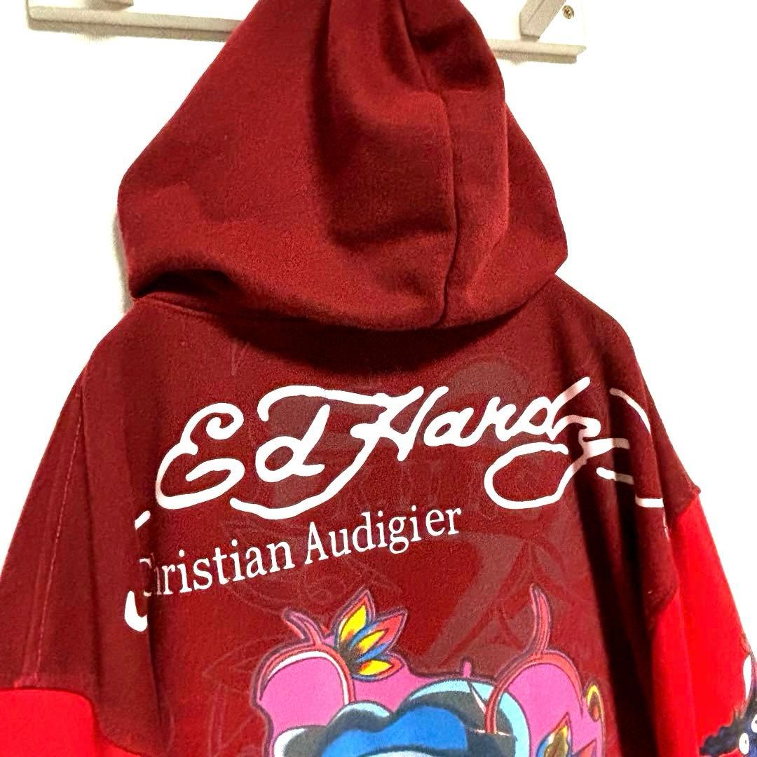 エドハーディー×クリスチャンオードジェ− フルジップパーカー　スカル　ドラゴン