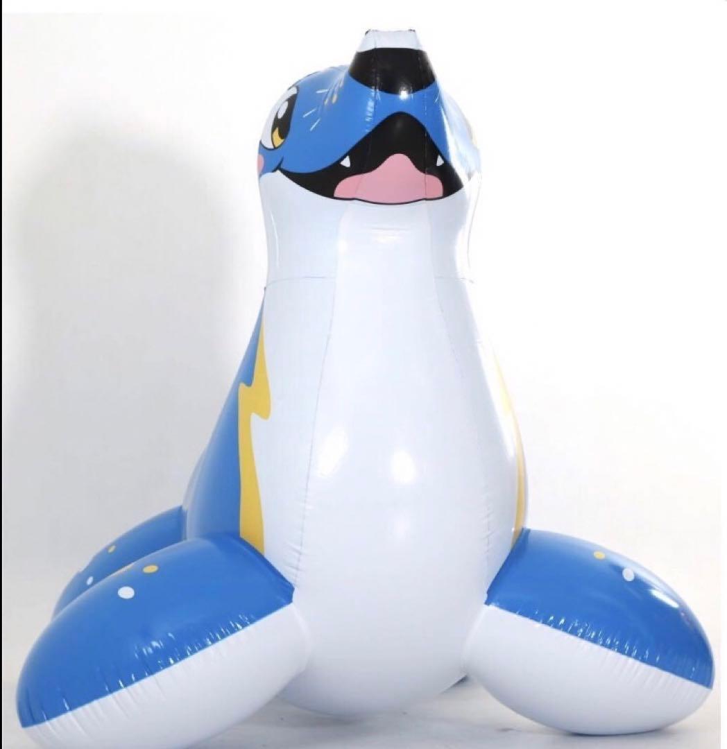 アザラシ　ブルー　ツヤあり　フロート　空気ビニール風船　浮き輪　レア　希少