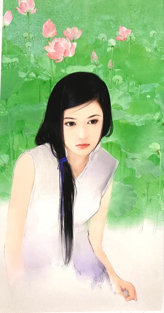 ジクレ+手彩　平凡・陳淑芬　直筆サイン　ピンファン　チェン・シュウフェン　版画 ジクレ+手彩 平凡・陳淑芬 直筆サイン ピンファン チェン・シュウ