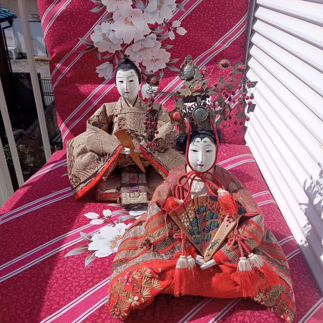 アンティーク １００年　古今雛 明治〜大正期　親王飾り時代大型お雛様