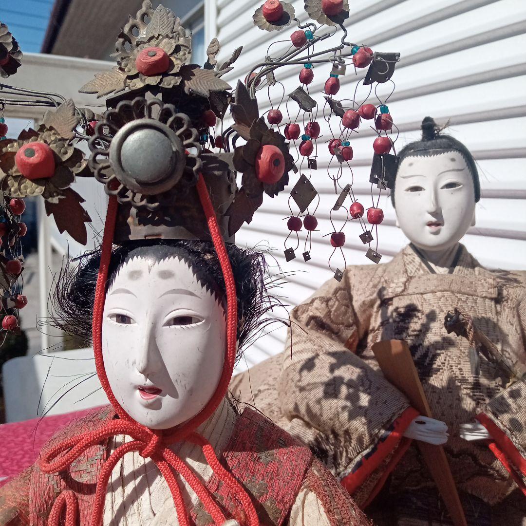 アンティーク １００年　古今雛 明治〜大正期　親王飾り時代大型お雛様