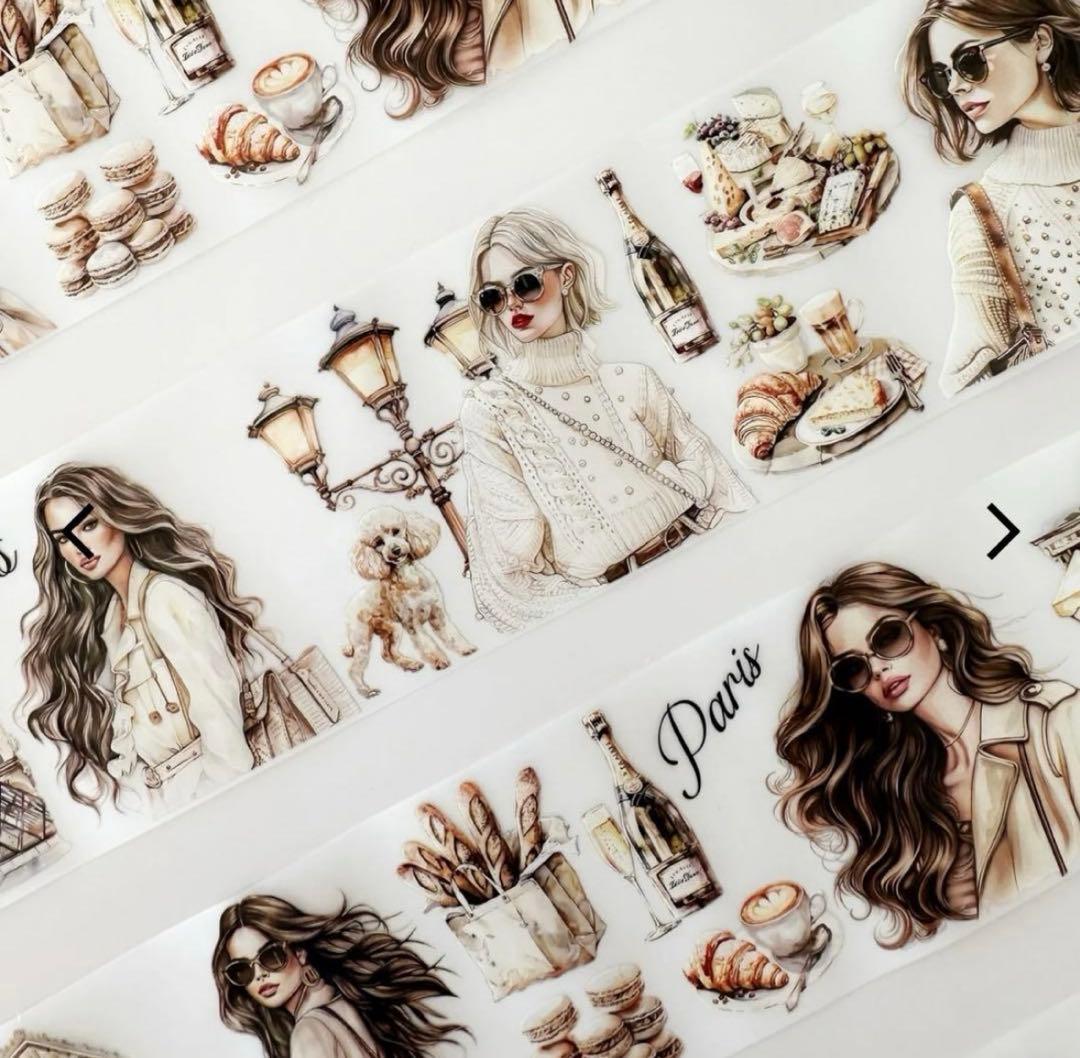 ONWIZE 海外マスキングテープ【 1ループ 】パリ 人物 風景 - メルカリ