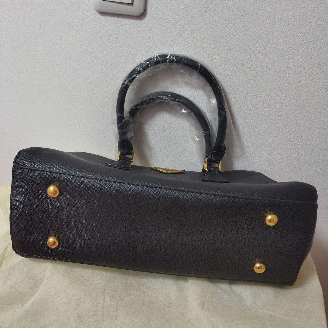 ブラック レザー　ハンドバッグ＆ショルダーバッグ　新品未使用