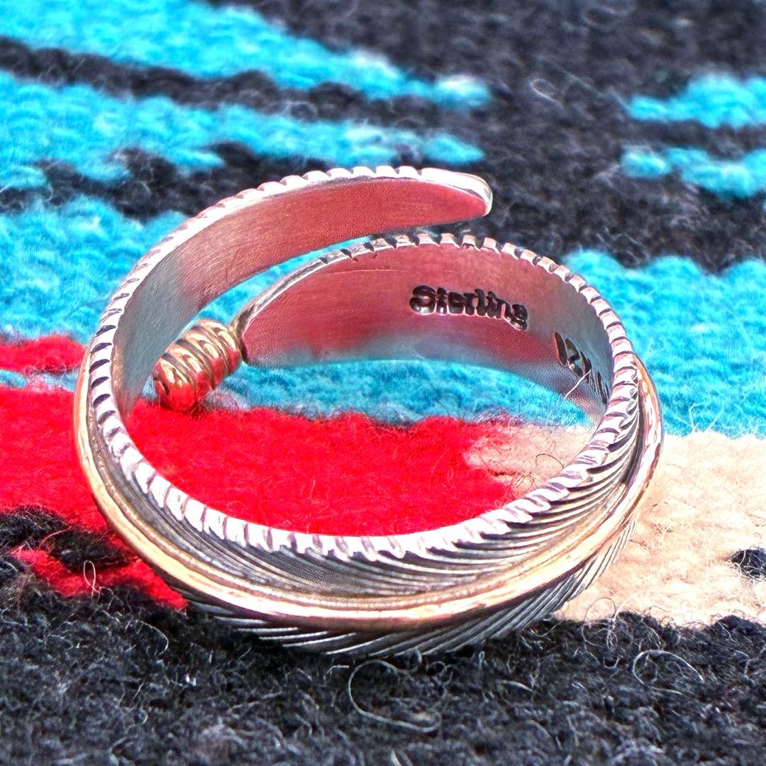 Indian Jewelry ハーヴィーメイス 12KGF フェザーリング17号