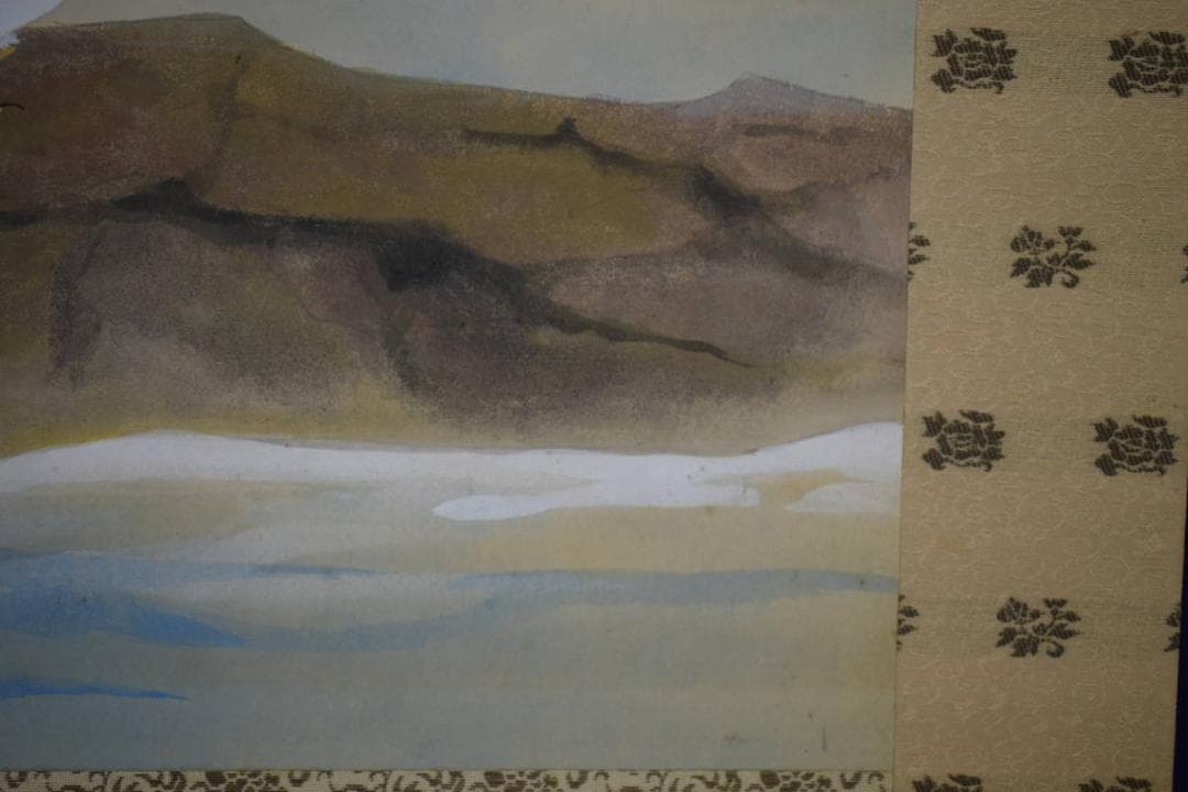 真作/竹内未明/初夏/水辺小禽図/桐共箱二重箱付/布袋屋掛軸HH-755