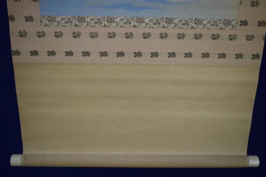 真作/竹内未明/初夏/水辺小禽図/桐共箱二重箱付/布袋屋掛軸HH-755