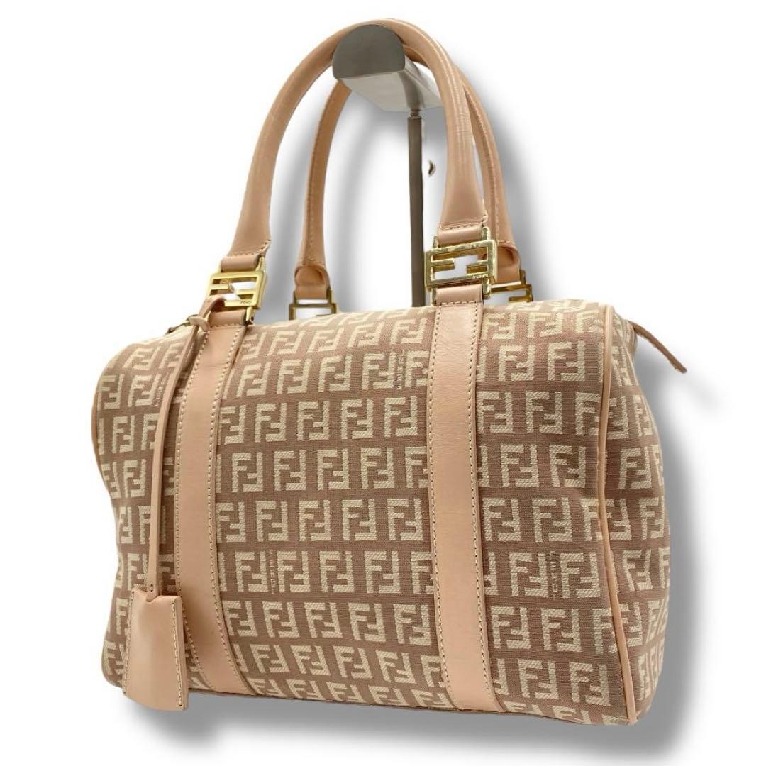 美品 FENDI ズッキーノ ミニボストン バッグ Vintage ズッカ 希少