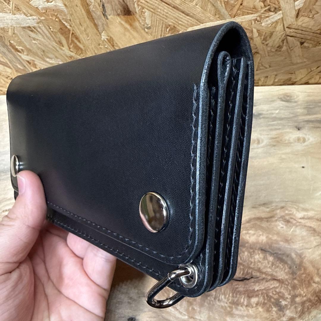 180 カスタム トラッカーウォレット 姫路レザー オイルレザー ニッケル