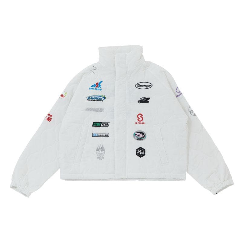ずっと真夜中でいいのに。SNNK スポンサー キルト ジャケット(白) SNNK Sponsor Quilting Jacket (Cosmic White) - ZUTOMAYO MART
