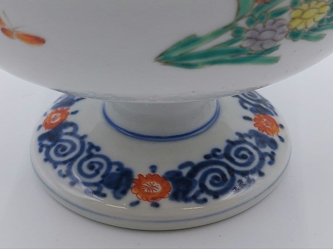骨董 アンティーク 明治時代 伊万里色絵唐獅子花鳥牡丹 大盃洗 - メルカリ