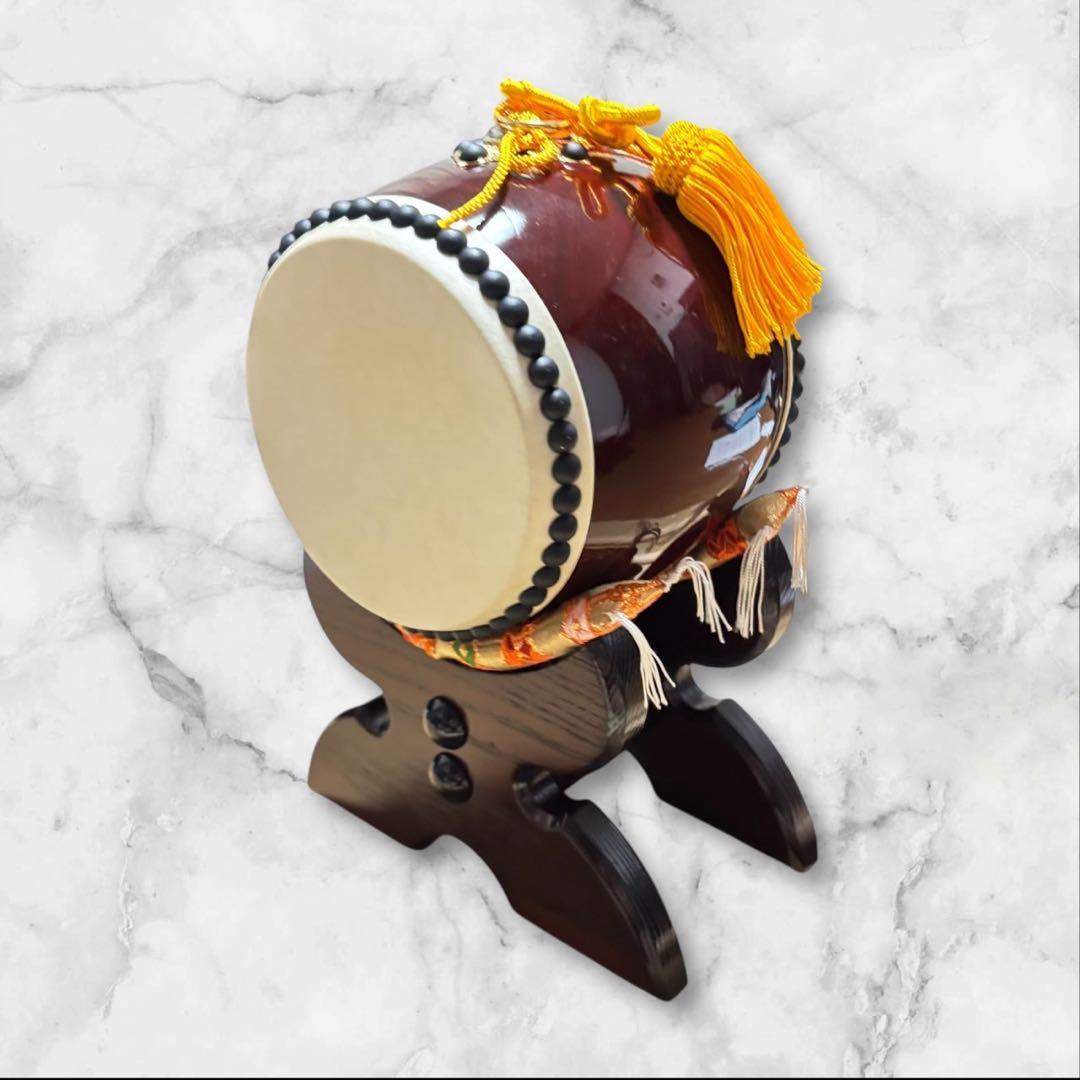 極美品】太鼓の里 浅野 ミニ 太鼓バチ2本付き 和太鼓 子ども お祭り