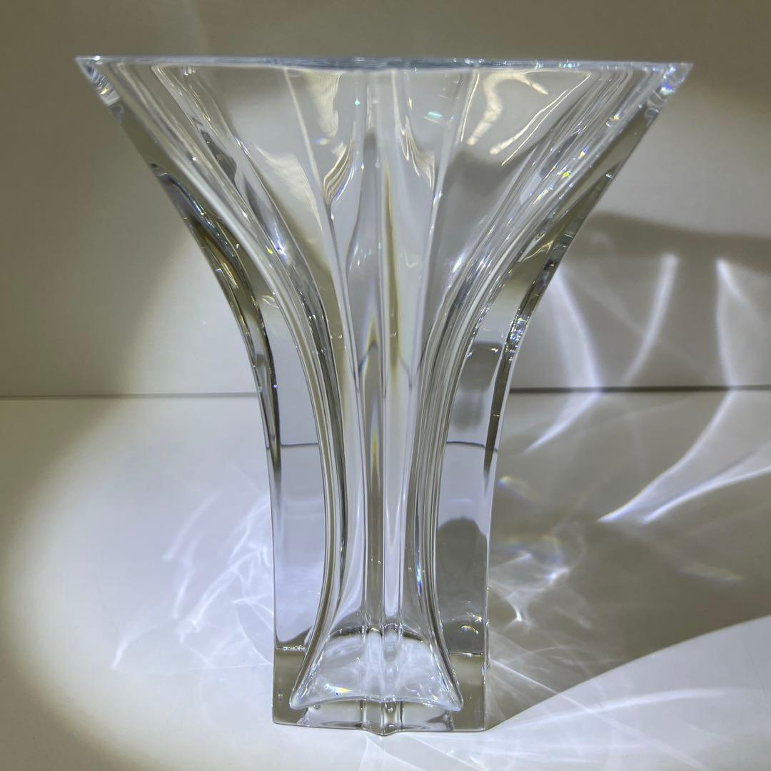 ☆洋3 バカラ 大花瓶 共箱 高さ約20㎝ 東Y7-1020④