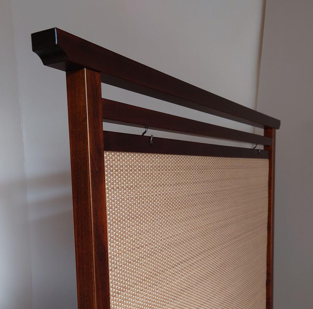 衝立間仕切り 和風スダレ調衝立 天然竹ヒゴタペストリー調間仕切り 1