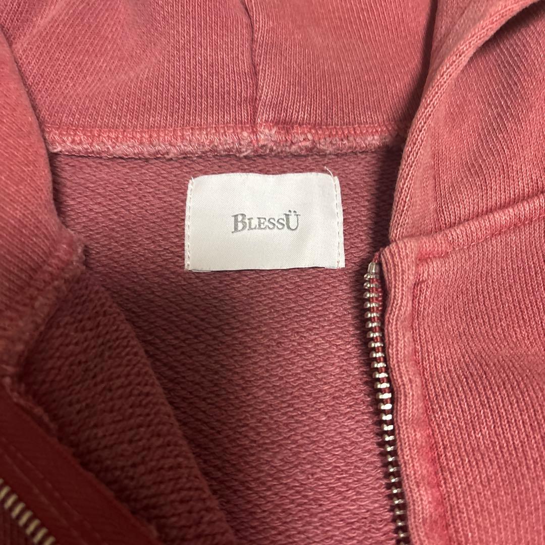 【あおち】BlessU ピンク パーカー ジップフーディ