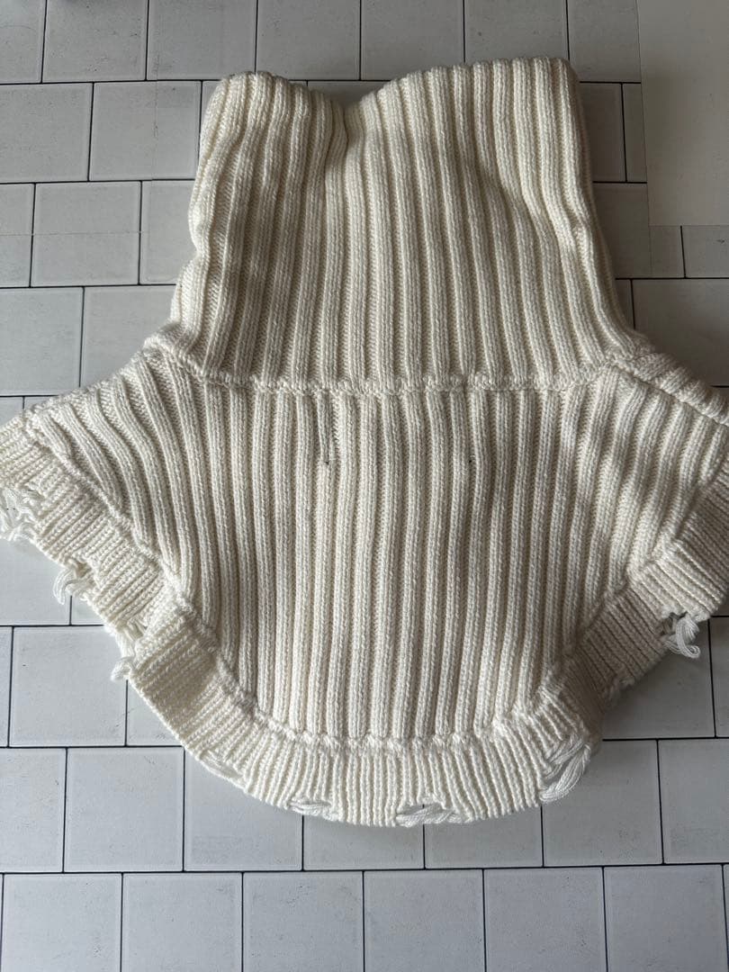 GRANCY 付け襟ネックウォーマー 2点セット ブラックホワイト