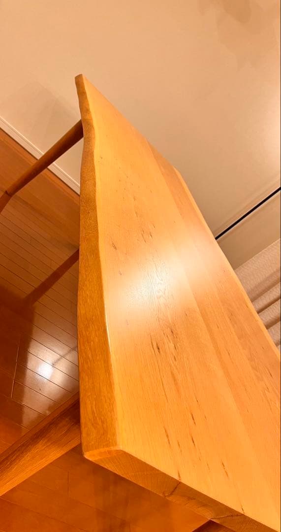 【10月24日最終掲載】一枚板風　自然曲線ダイニングテーブル