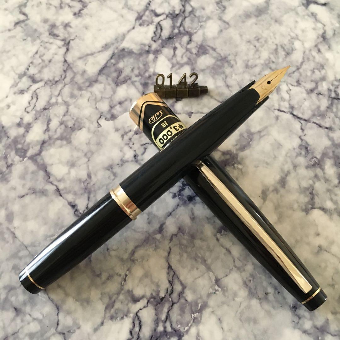 0142 オーバーホール済み 万年筆 SAILOR ショート18k