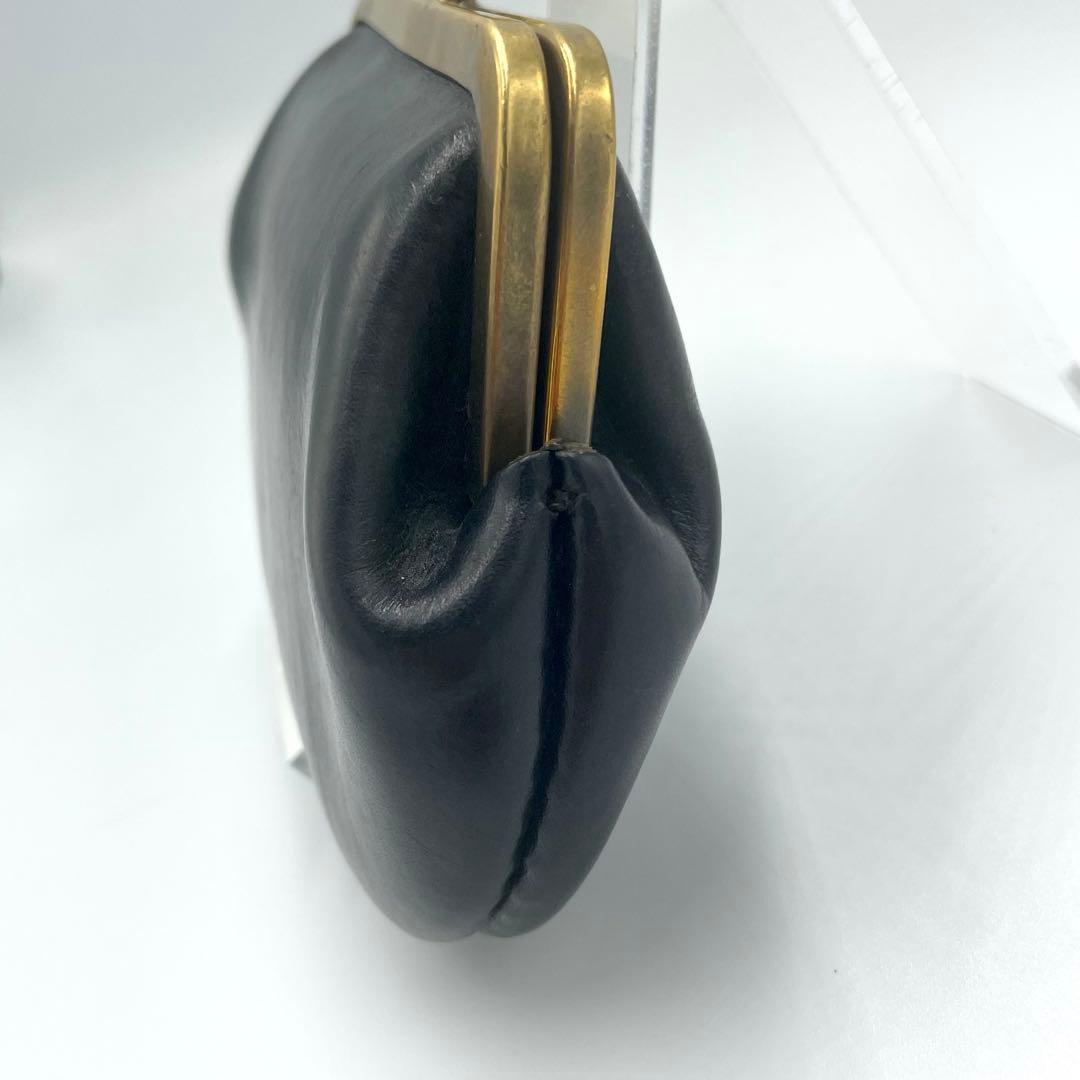 N25 コンパクトウォレット 財布 がま口 レザー ブラック