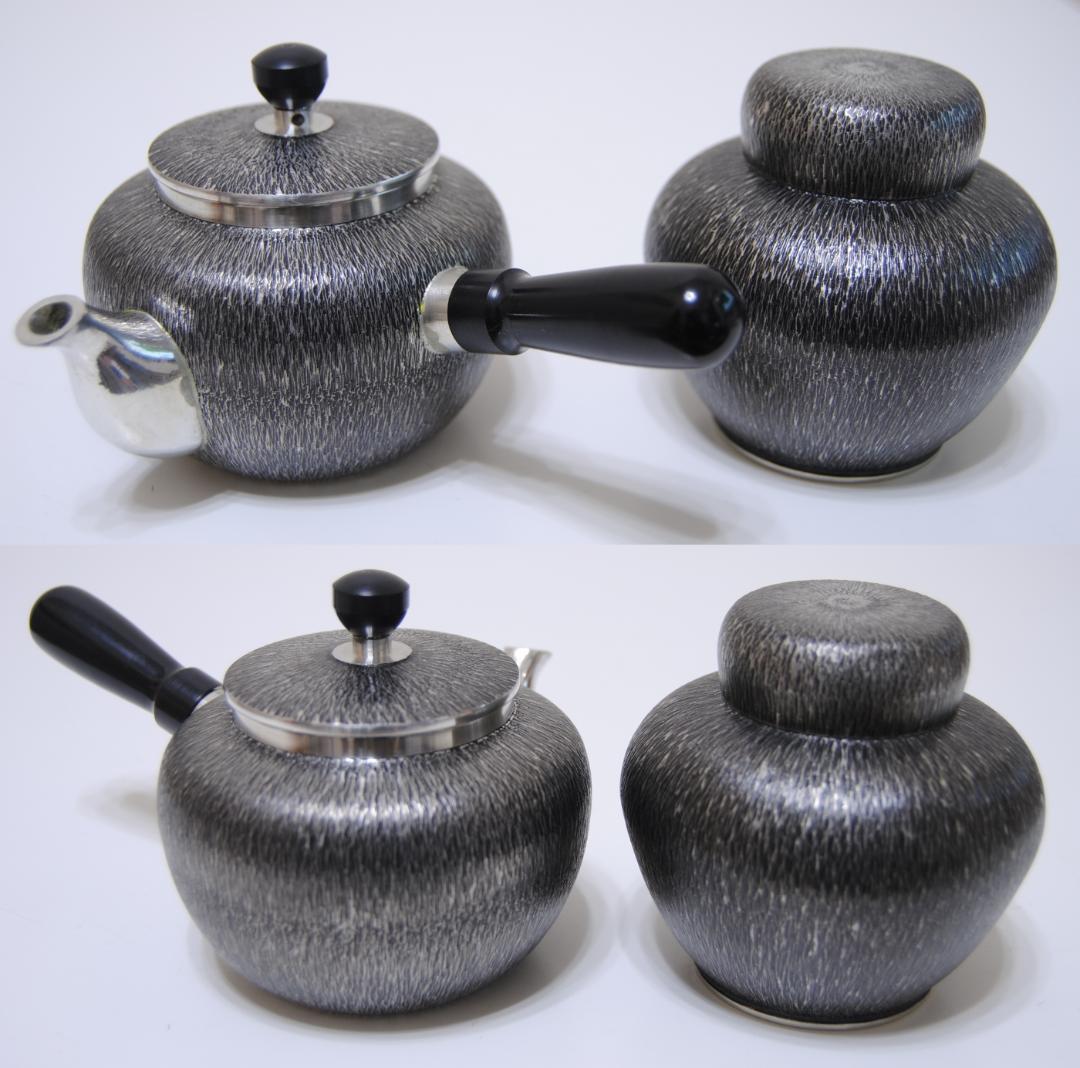 煎茶道具 錫半 煎茶道具一式 共箱